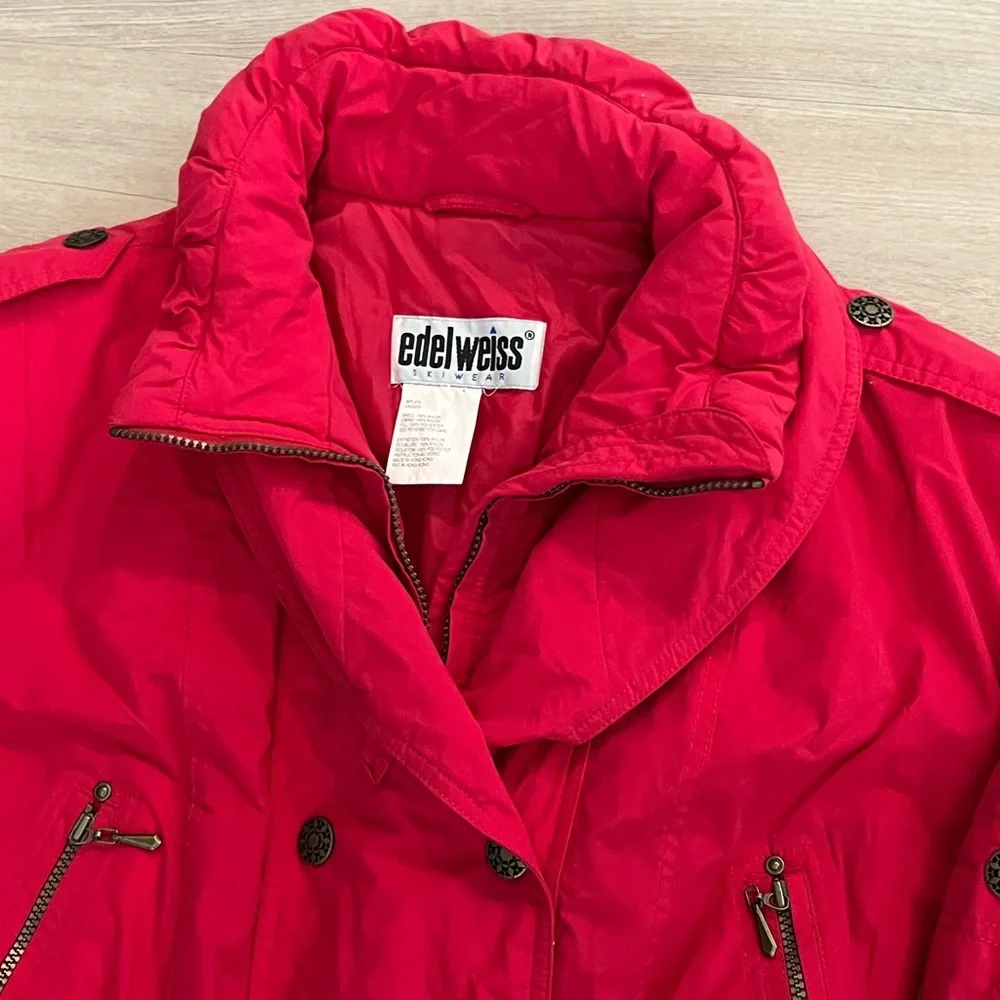 Vintage Edelweiss Red One Piece Snowsuit Snow Bib Apres Ski Suit
Women’s Size M - Picture 6 of 10
